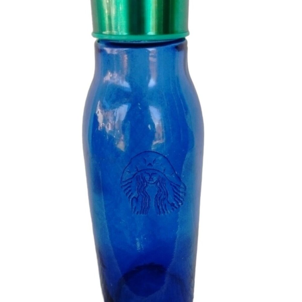 Starbucks Recycled Glass Water Bottle Cobalt Blue 20oz